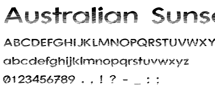 Australian Sunset font